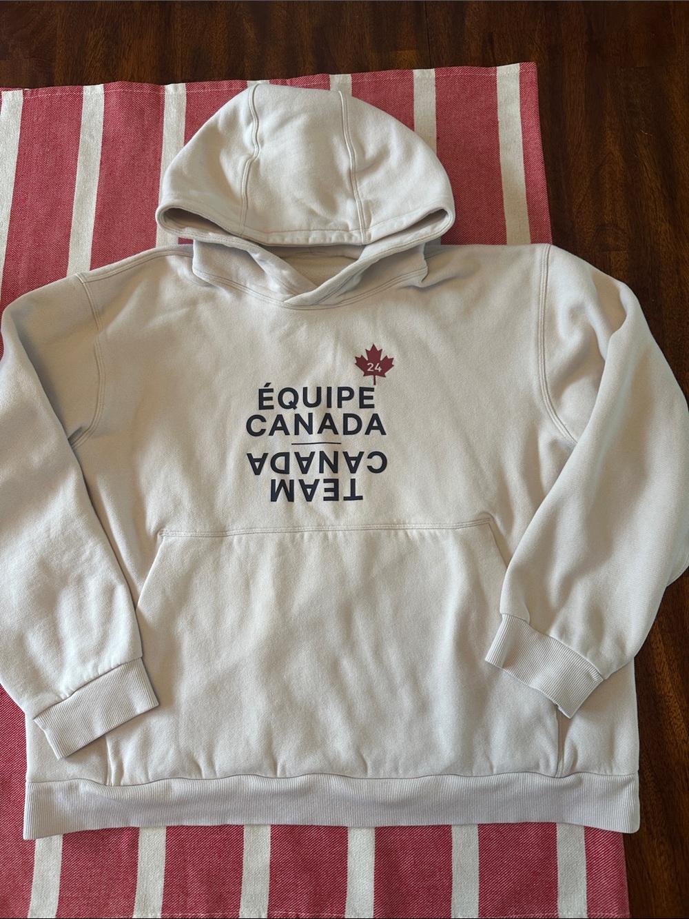 Lululemon MENS Team Canada Steady State Hoodie BEACH WHITE Sz L
